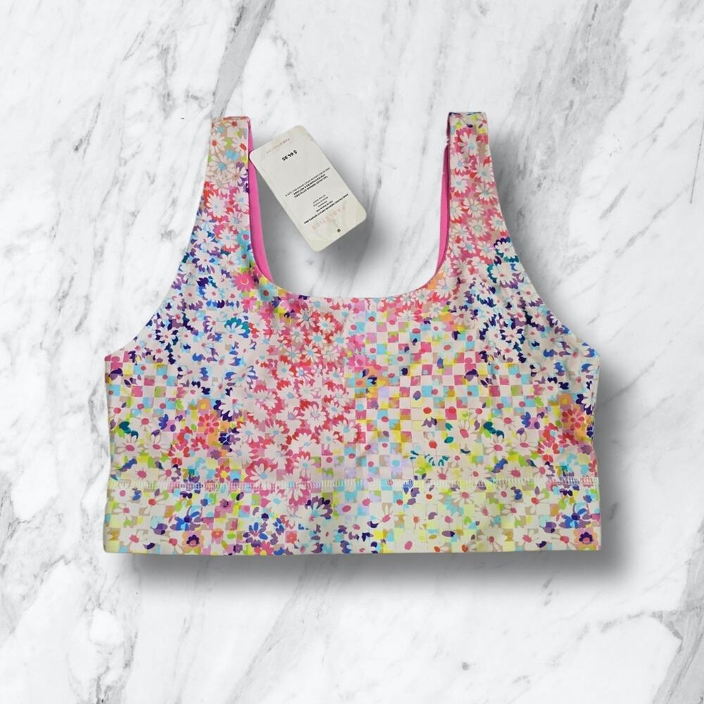 NWT Fabletics Harlyn Reversible Floral Midi Medium-Impact Sports Bra XL - Picture 10 of 11